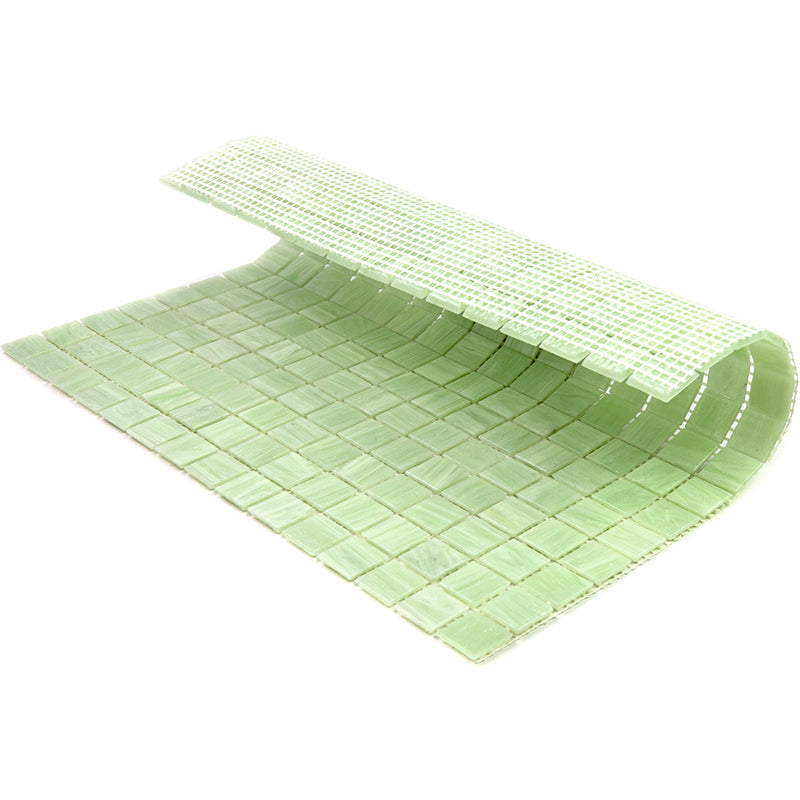 Tea Green 12x12 Glossy Uniform Square Glass Mosaic Tile (20 pack, 20 sq ft/case)