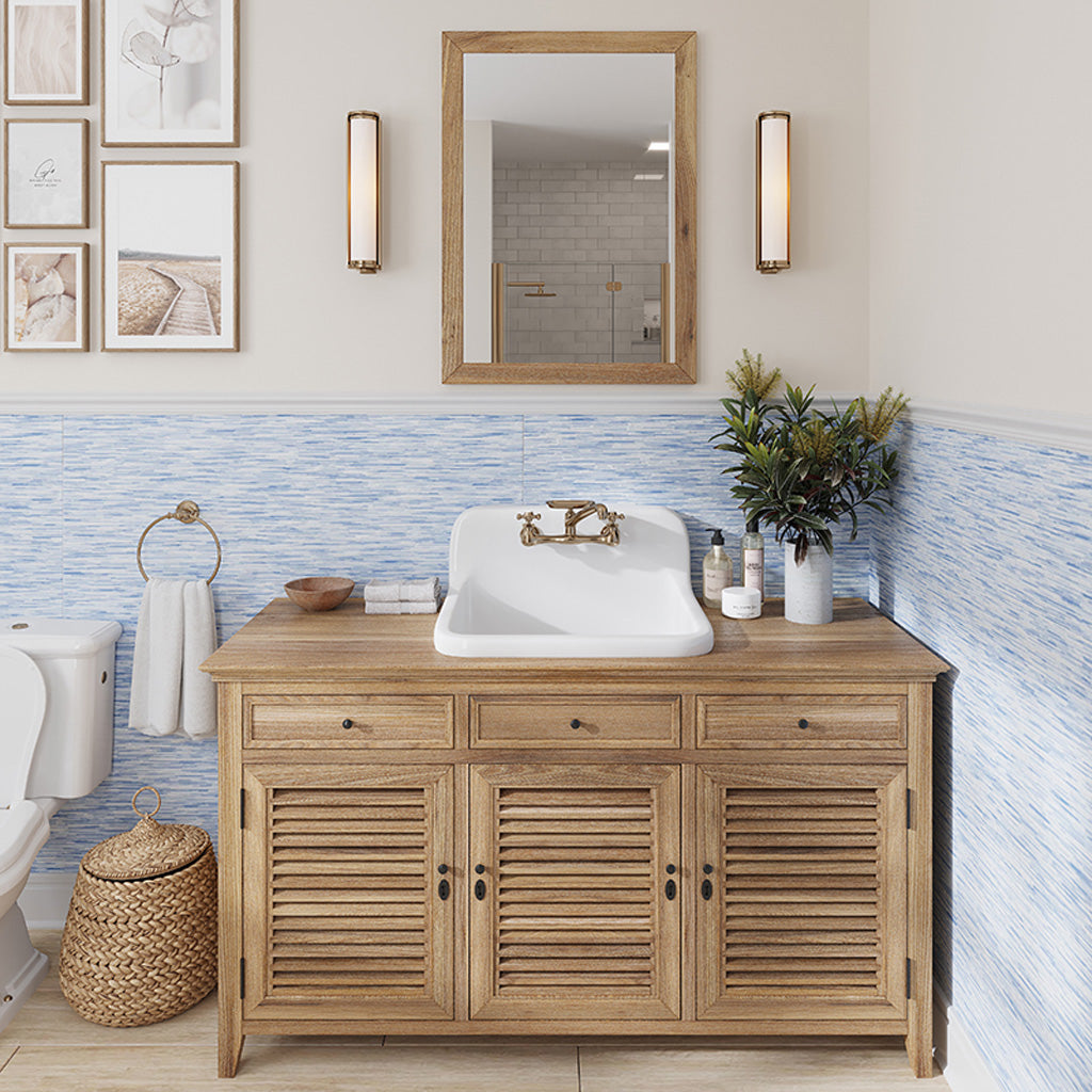 Blue 24x48 Textured Porcelain Large Format Tile (2 pack, 15.29 sq ft/case)