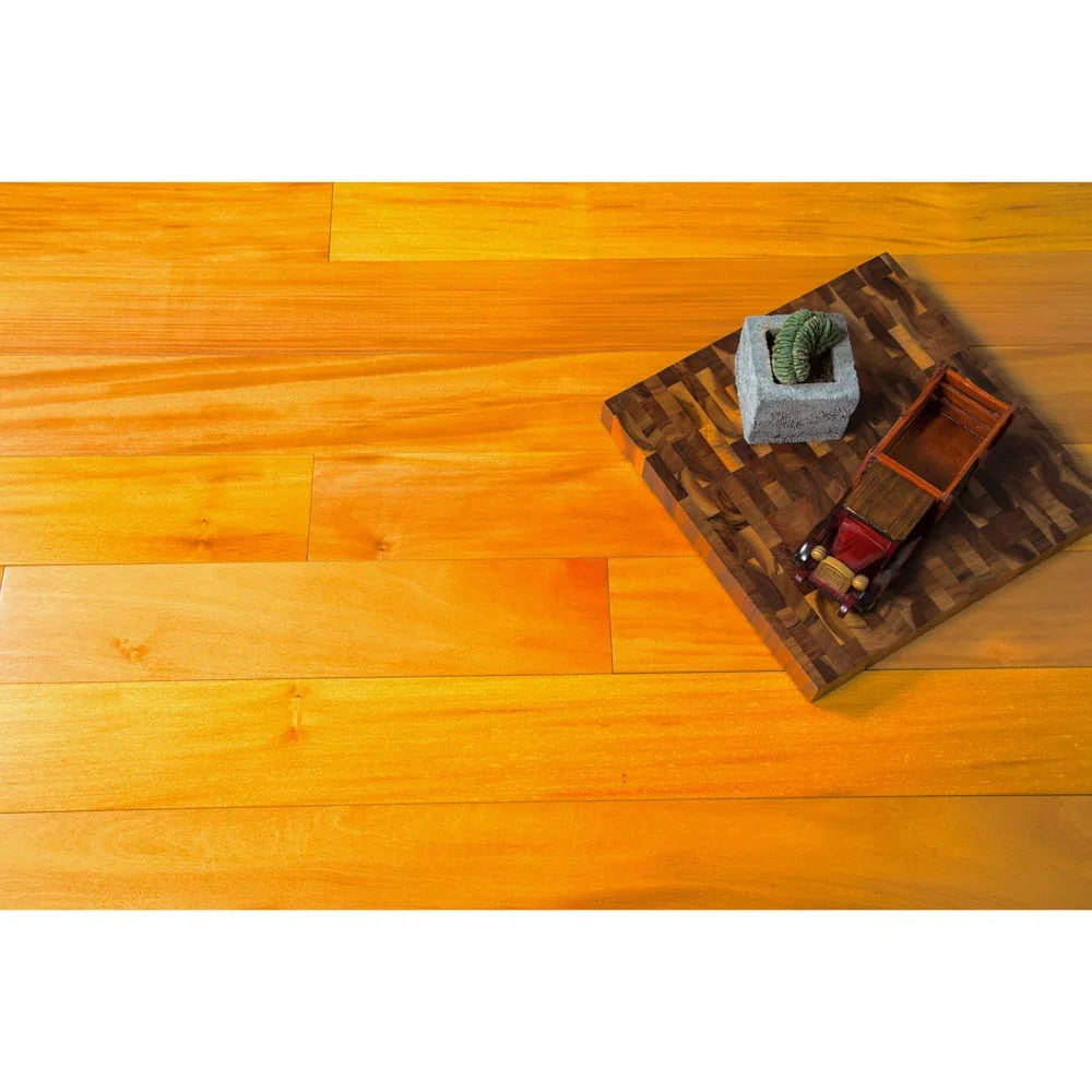 Golden Teak Smooth Solid Hardwood 3/4" x 5" Premiere Garapa Flooring - Natural