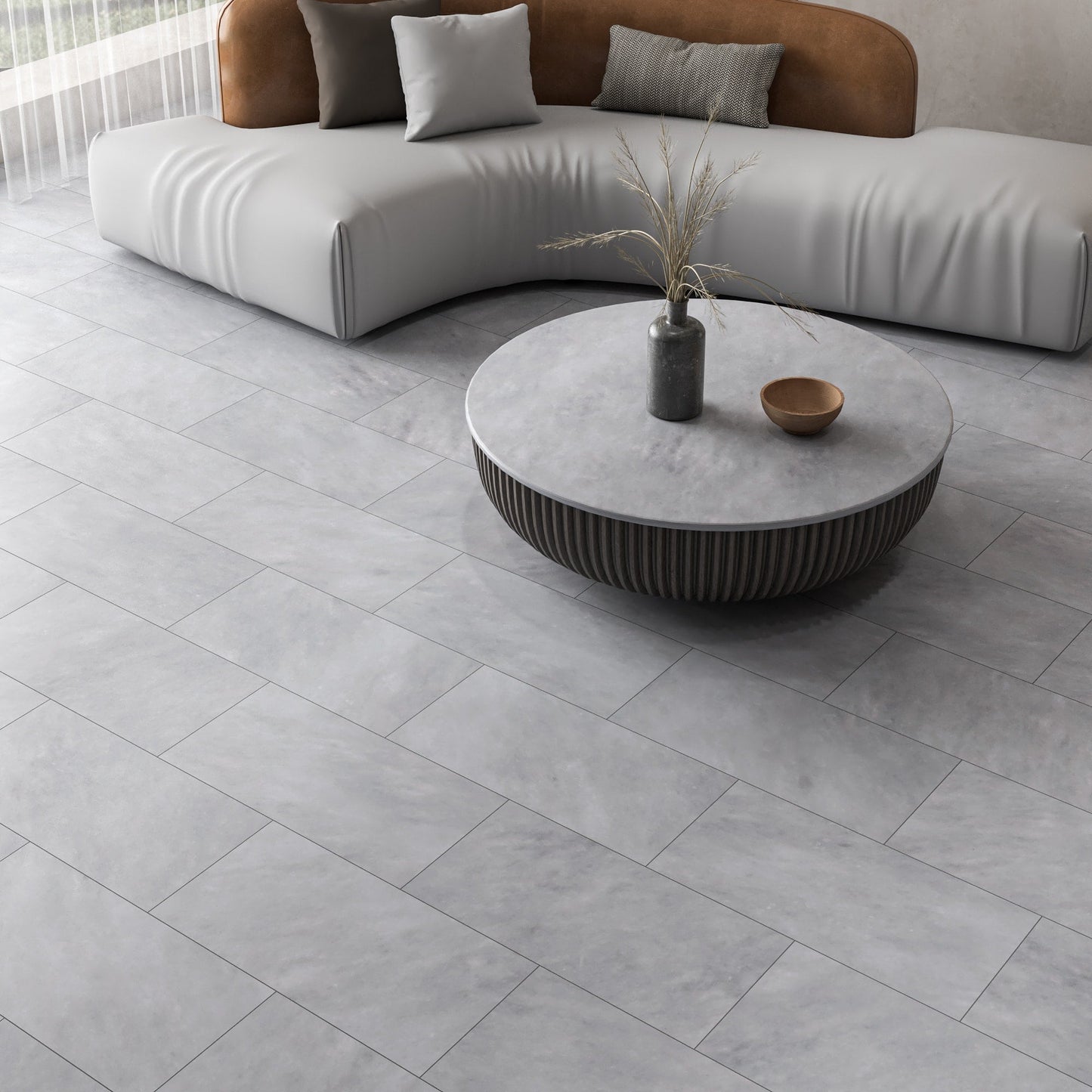 Bardiglio Light Honed Marble Tile