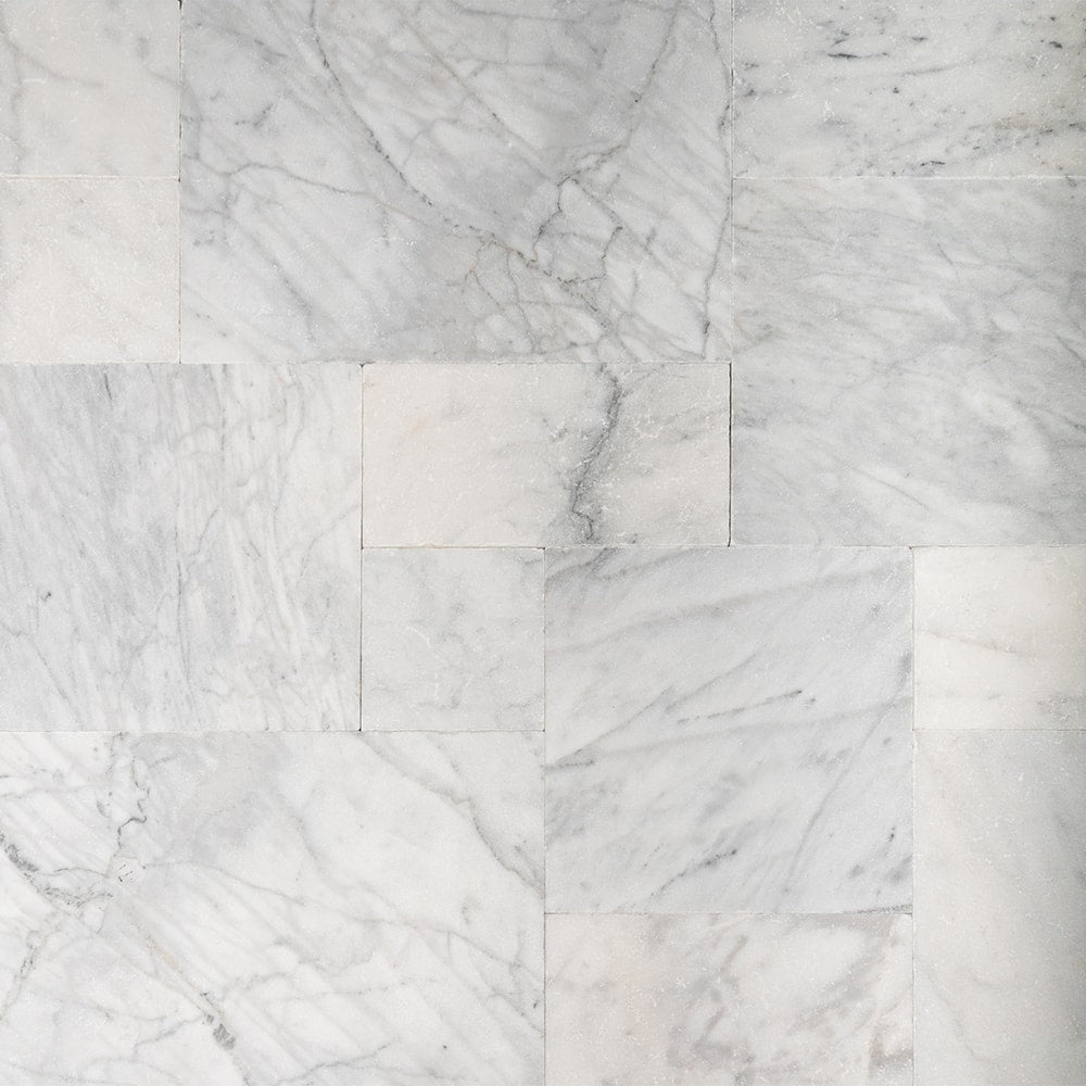 Fantasy White Tumbled French Pattern Marble Pavers