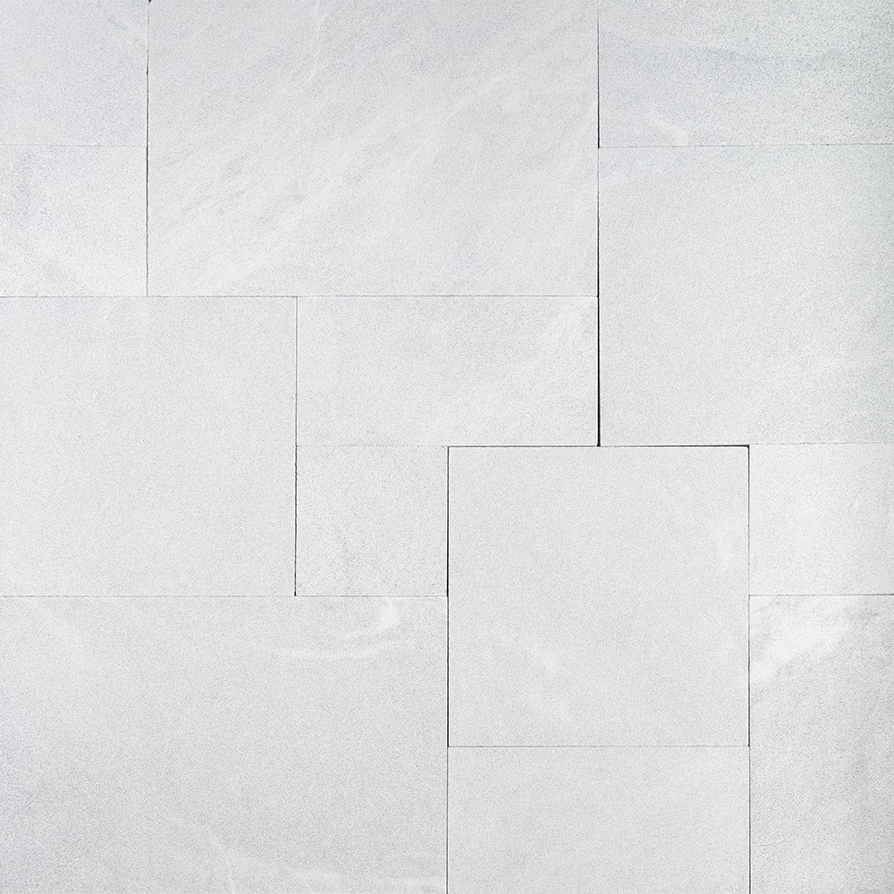 Tahoe Tumbled French Pattern Marble Pavers