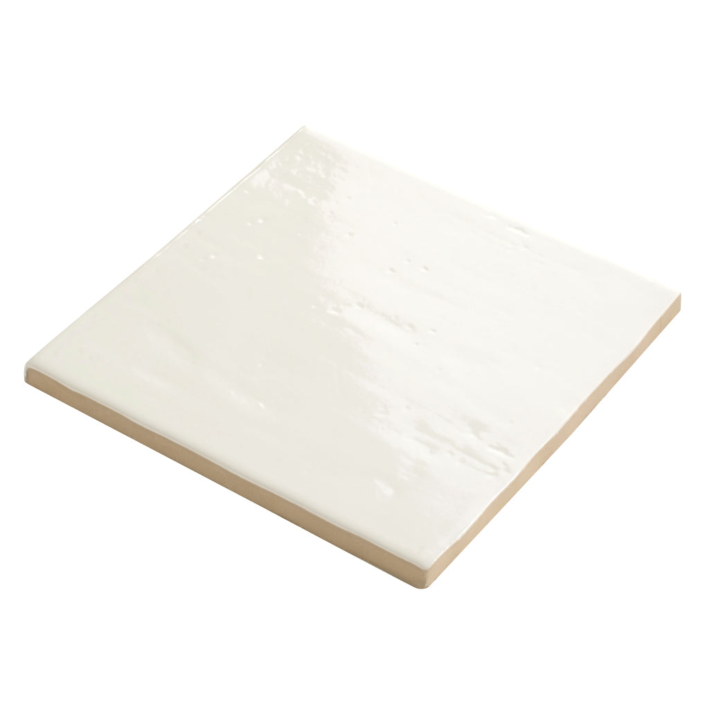 Pearl White 6x6 Glossy Square Porcelain Tile (19 pack, 4.65 sq ft/case)