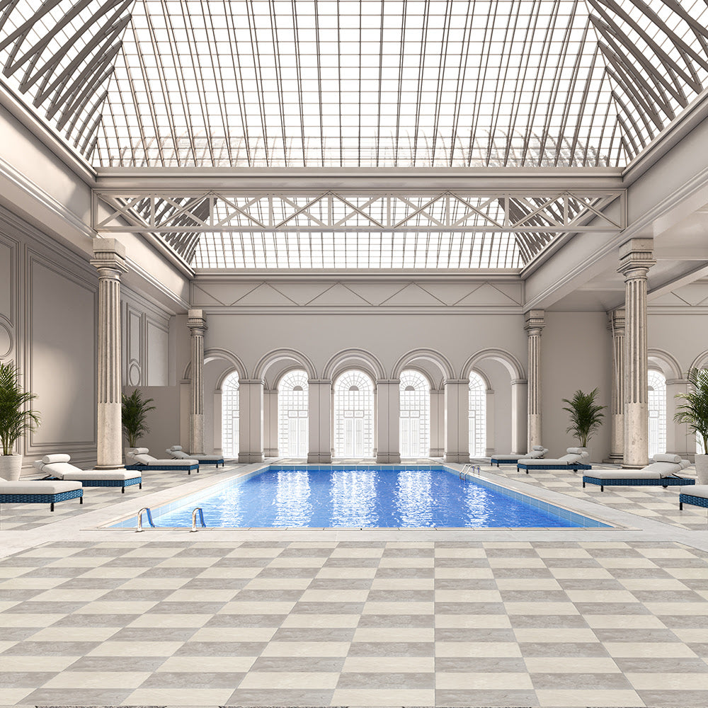 Silver Natural Travertine Look Porcelain Pavers