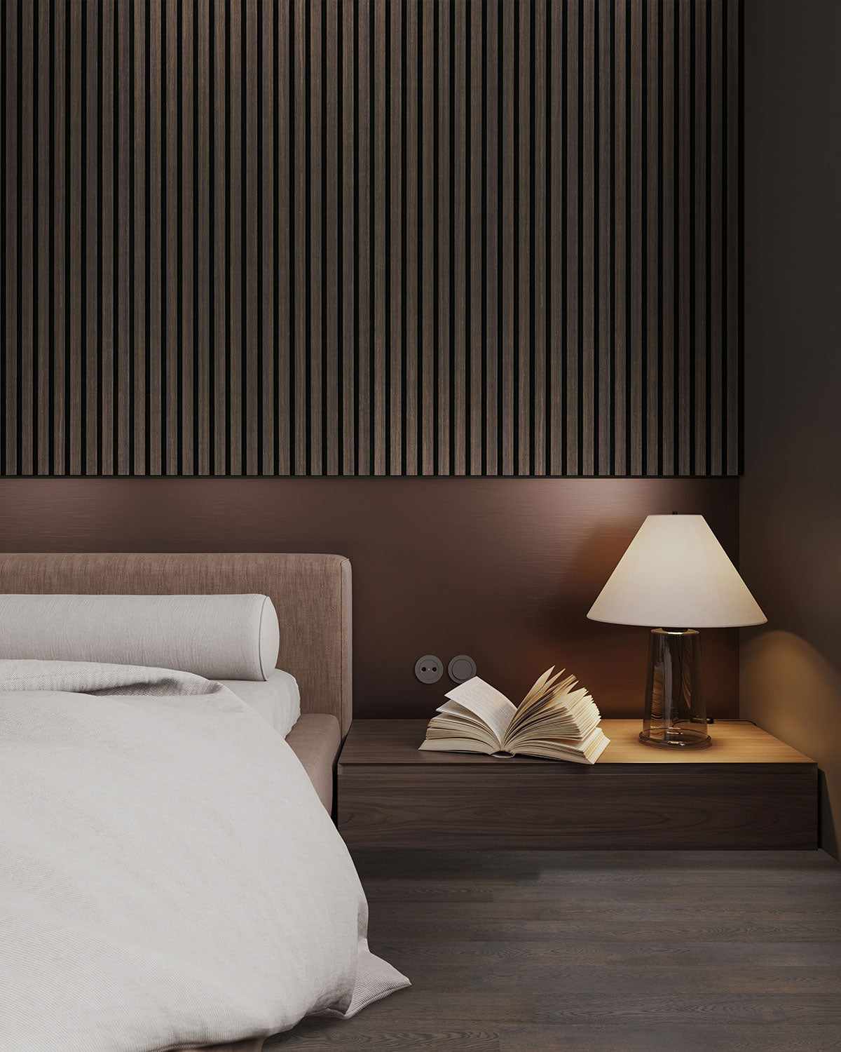 MSI Espresso 24x48 Acoustic Wood Slat