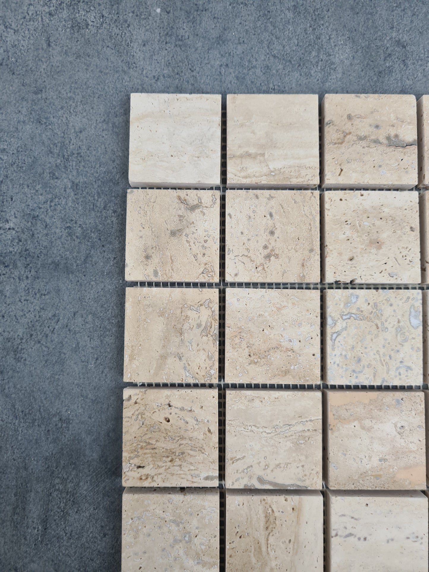 Patara 12" x 12" Honed Travertine Mesh-Mounted Mosaic Tile