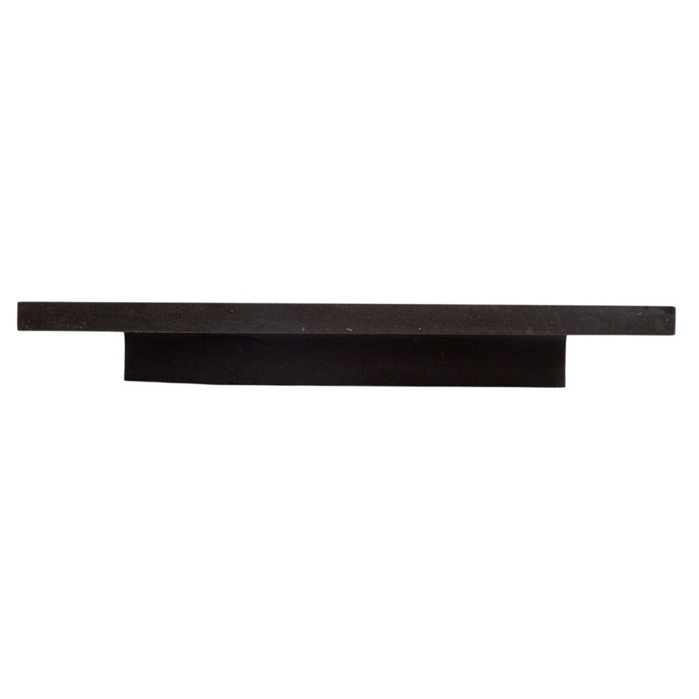 Black Andesite Natural Stone Rectangular Shape Vessel Sink Honed (W)16" (L)26" (H)5" SKU-DSAN01 product shot front view