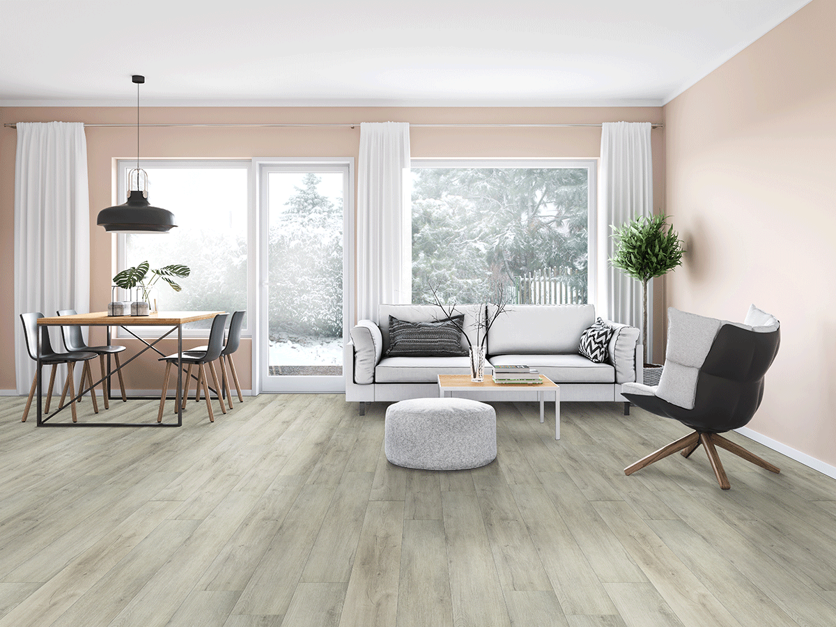 MSI Rigid Core Vinyl Flooring XL Ashton York Gray 9"x60" - Everlife Collection
