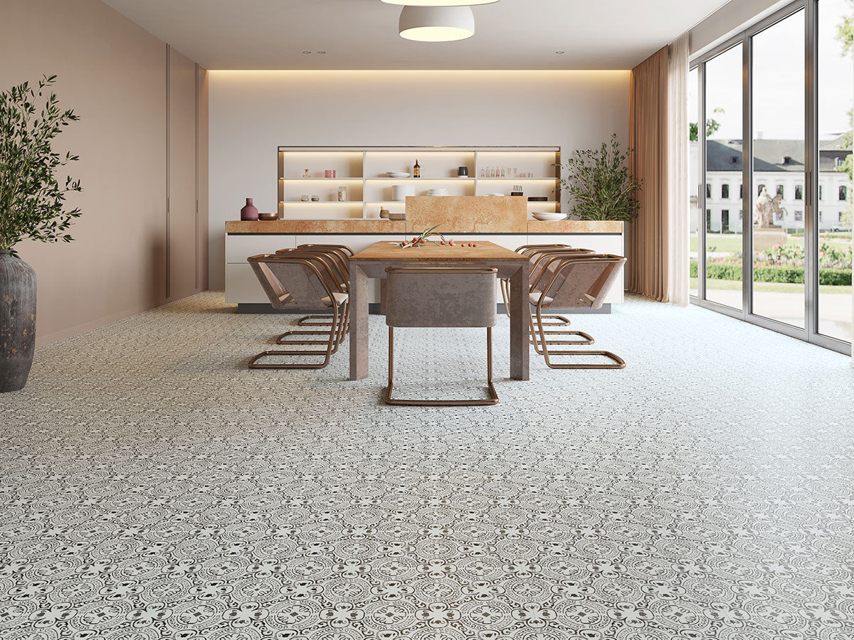 MSI Rigid Core Vinyl Flooring XL Trecento Kenzzi Taza 18"x36" - Everlife Collection