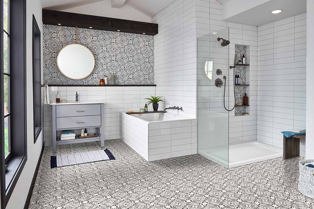 MSI Rigid Core Vinyl Flooring XL Trecento Kenzzi Taza 18"x36" - Everlife Collection