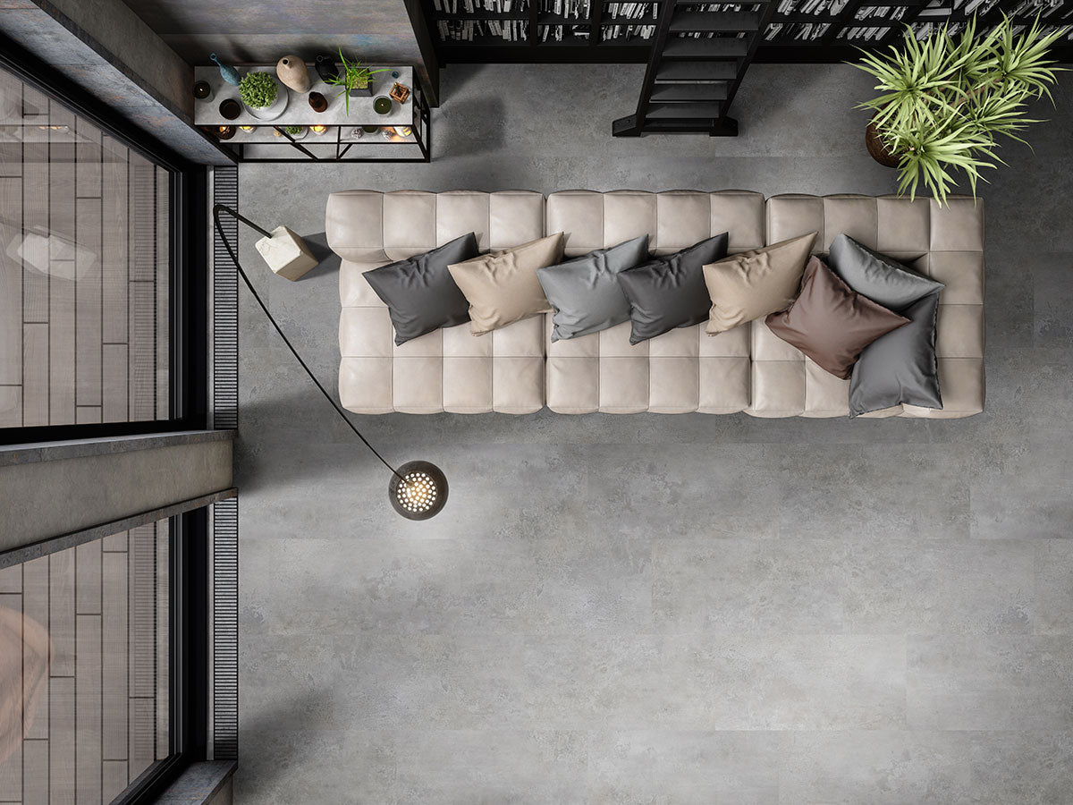 MSI Rigid Core Vinyl Flooring XL Trecento Mountains Gray 18"x36" - Everlife Collection