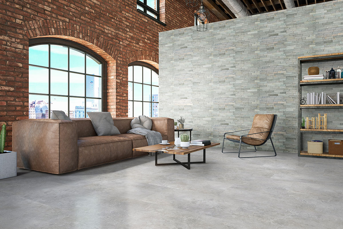 MSI Rigid Core Vinyl Flooring XL Trecento Mountains Gray 18"x36" - Everlife Collection