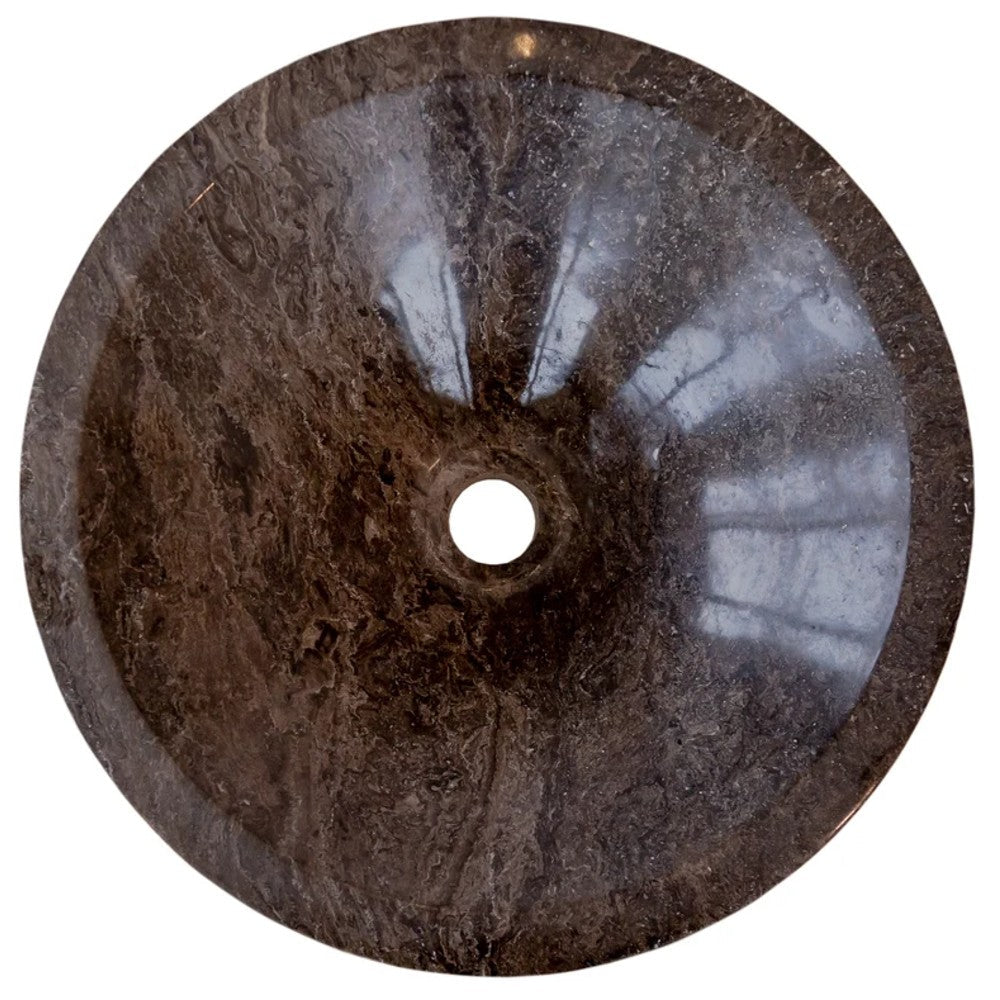 Narcist Brown Marble V-Shape Tapered Sink Polished (D)16" (H)6"