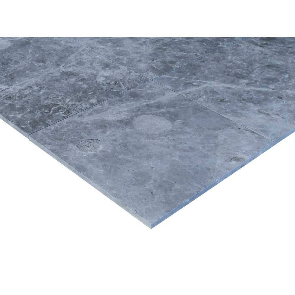 tundra earth grey marble tile surface polished edge straight SKU-10087356 product shot thickness view