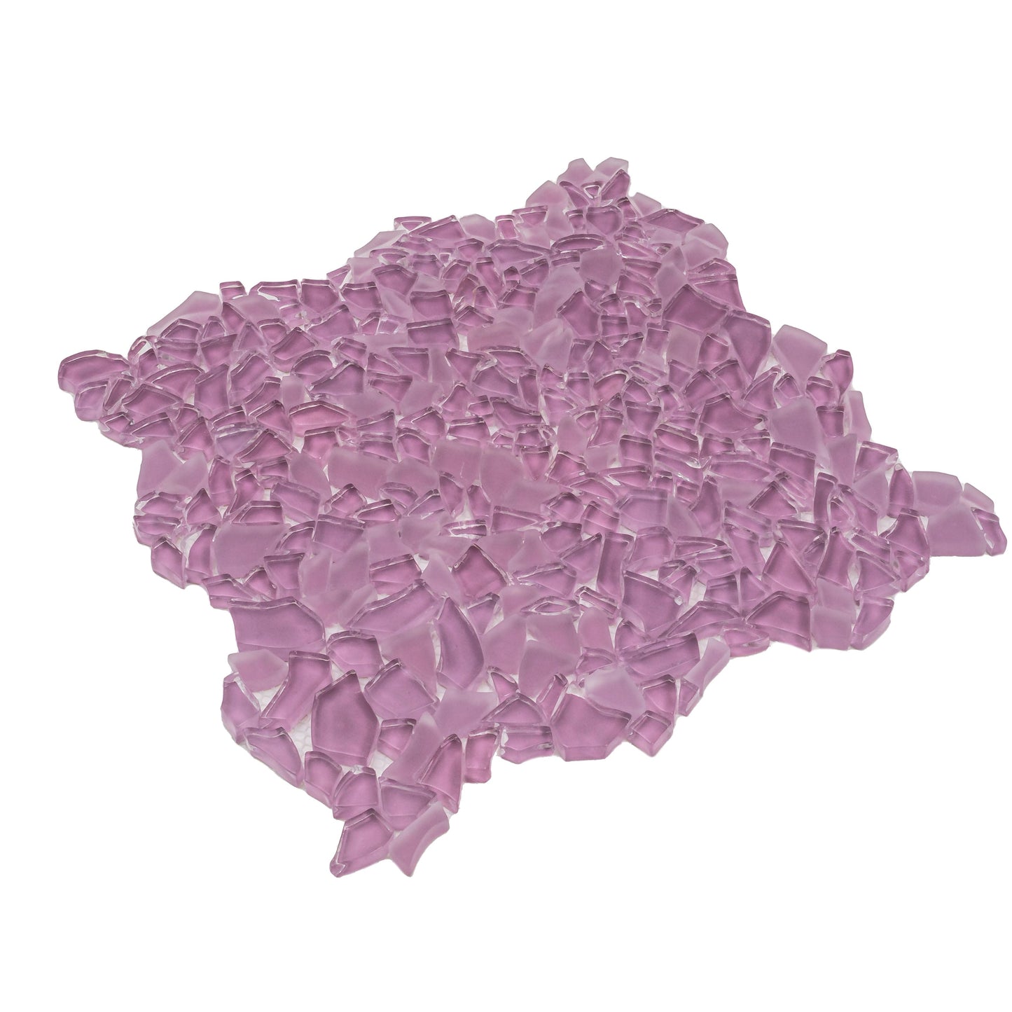 Orchid Pink 11x11 Glossy Matte Multi-shaped Glass Mosaic Tile (5 pack, 4.36 sq ft/case)