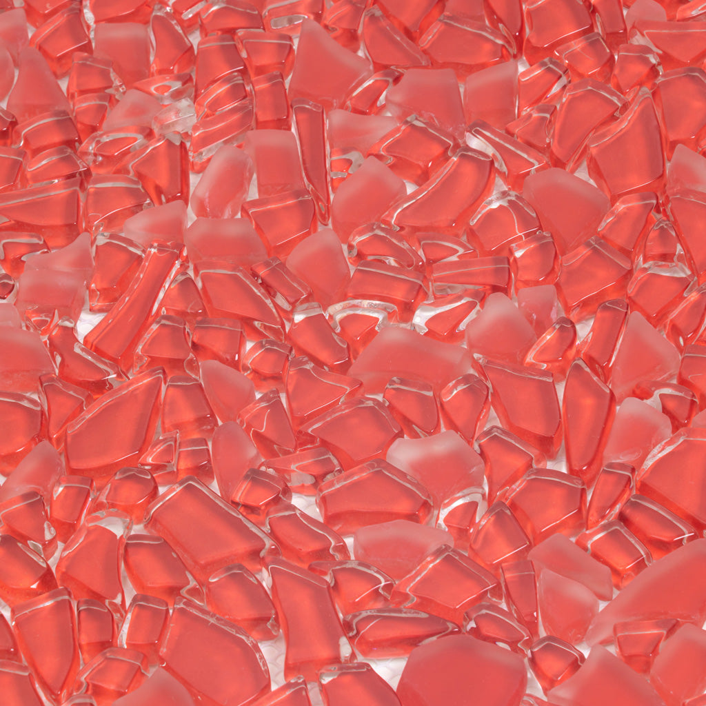 Red 11x11 Glossy Matte Multi-shaped Glass Mosaic Tile (5 pack, 4.36 sq ft/case)