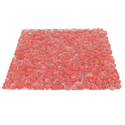 Red 11x11 Glossy Matte Multi-shaped Glass Mosaic Tile (5 pack, 4.36 sq ft/case)
