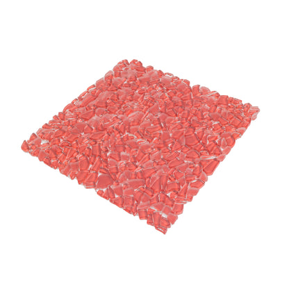 Red 11x11 Glossy Matte Multi-shaped Glass Mosaic Tile (5 pack, 4.36 sq ft/case)