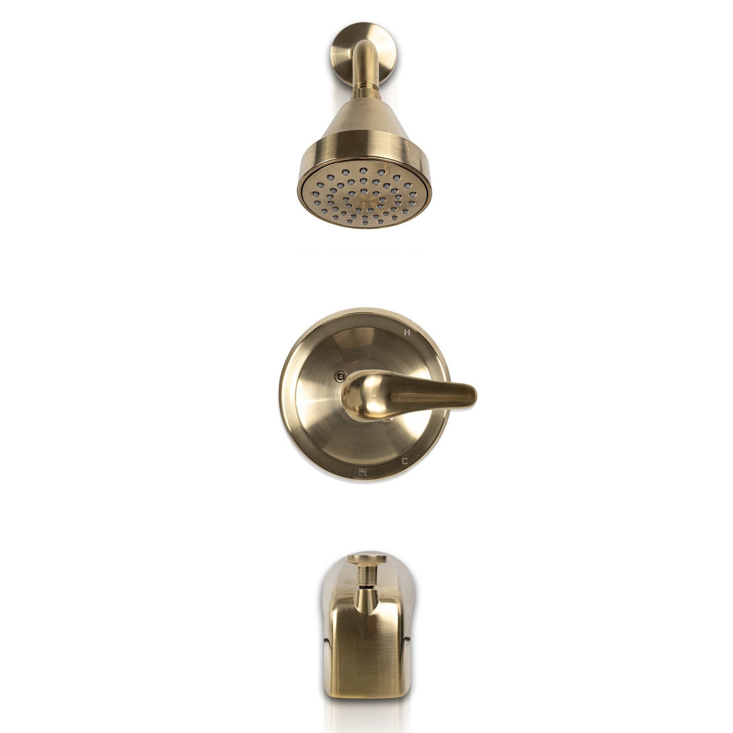 MSI 1-HANDLE 1-SPRAY TUB AND SHOWER FAUCET WITH PRESSURE BALANCE VALVE - 608 GOLD