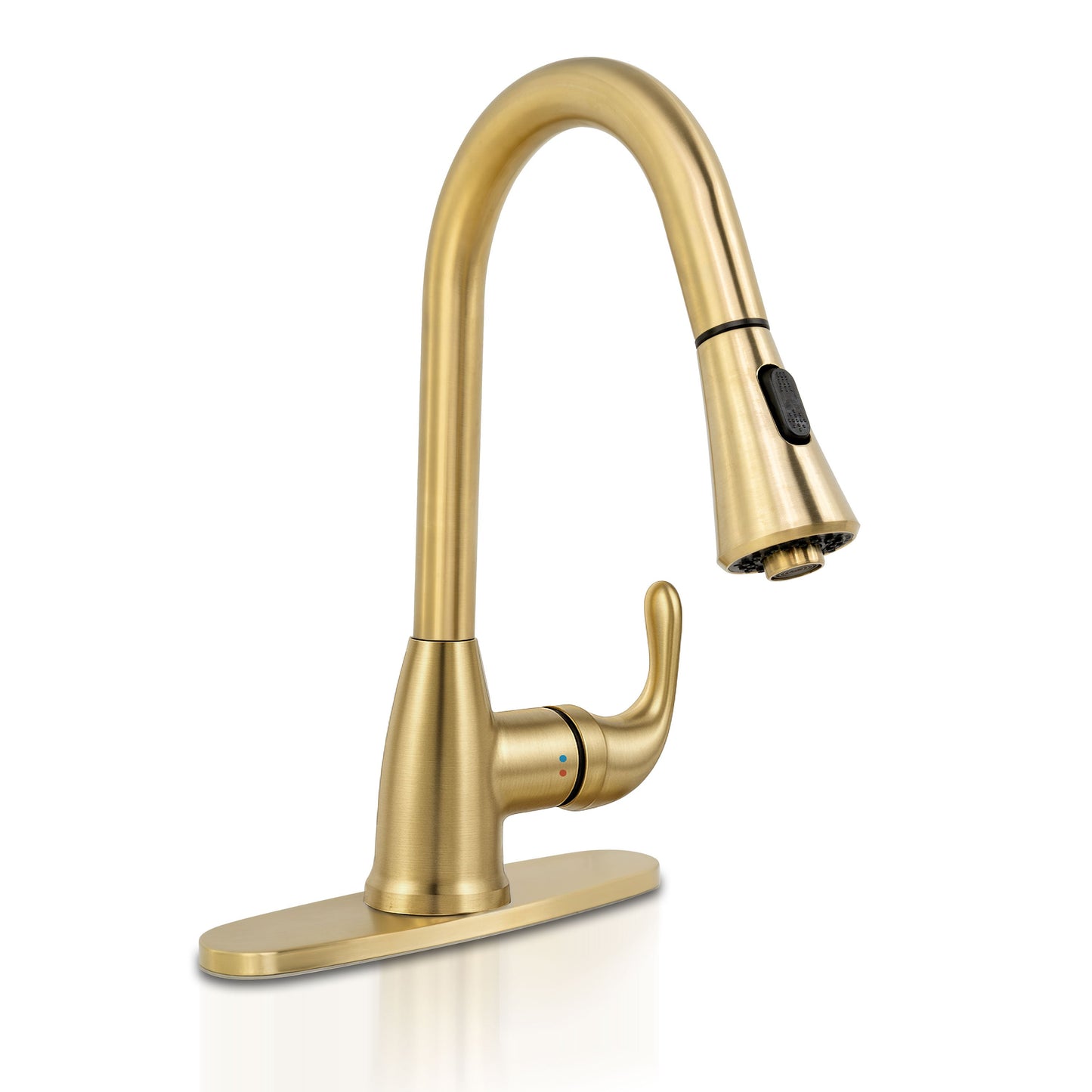 MSI 1 HANDLE PULL-DOWN SPRAYER KITCHEN FAUCET - 803 GOLD