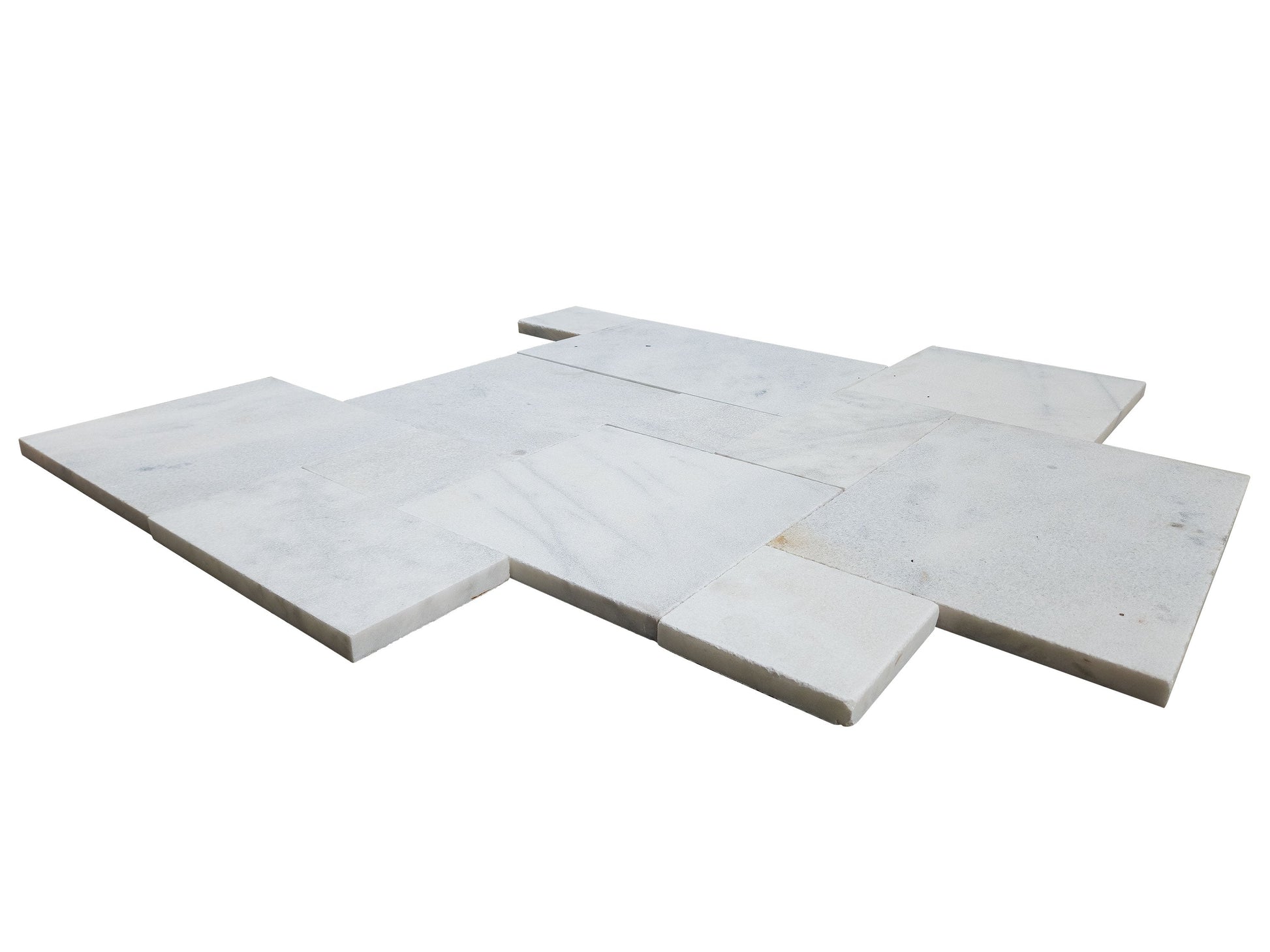 Turkish Carrara White Marble Sand-Blasted Pavers