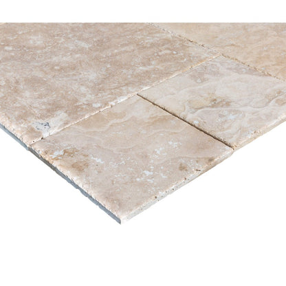 Mina Rustic Antique Travertine Tile – French Pattern Set, Full Truckload
