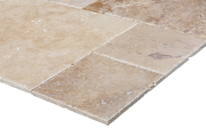 Volcano Antique French Pattern Set Travertine Tile - Full TruckLoad