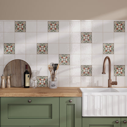 Terracotta Blue Green 6x6 Matte Square Porcelain Tile (19 pack, 4.65 sq ft/case)
