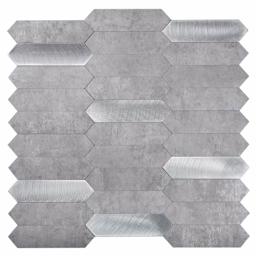 Gray 12x12 Honed Brick PVC Peel & Stick Tile (10 pack, 10 sq ft/case) - Sample