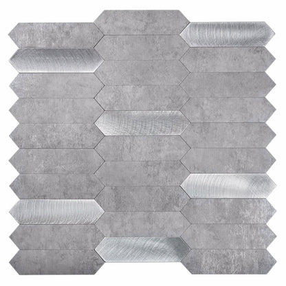 Gray 12x12 Honed Brick PVC Peel & Stick Tile (10 pack, 10 sq ft/case) - Sample