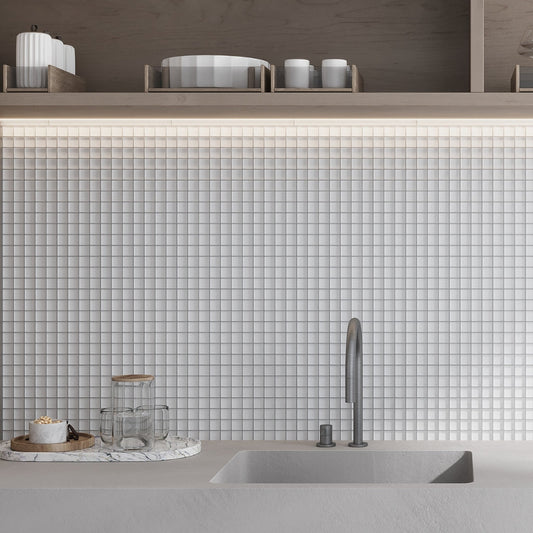 White 12x12 Matte Square Glass Mosaic Tile (10 pack, 9.67 sq ft/case)