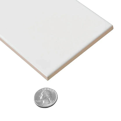 White 4x12 Polished Ceramic Subway Tile (34 pack, 10.4 sq ft/case) - Sample