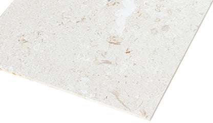 Myra White Limestone Tile Brushed 24"x48"