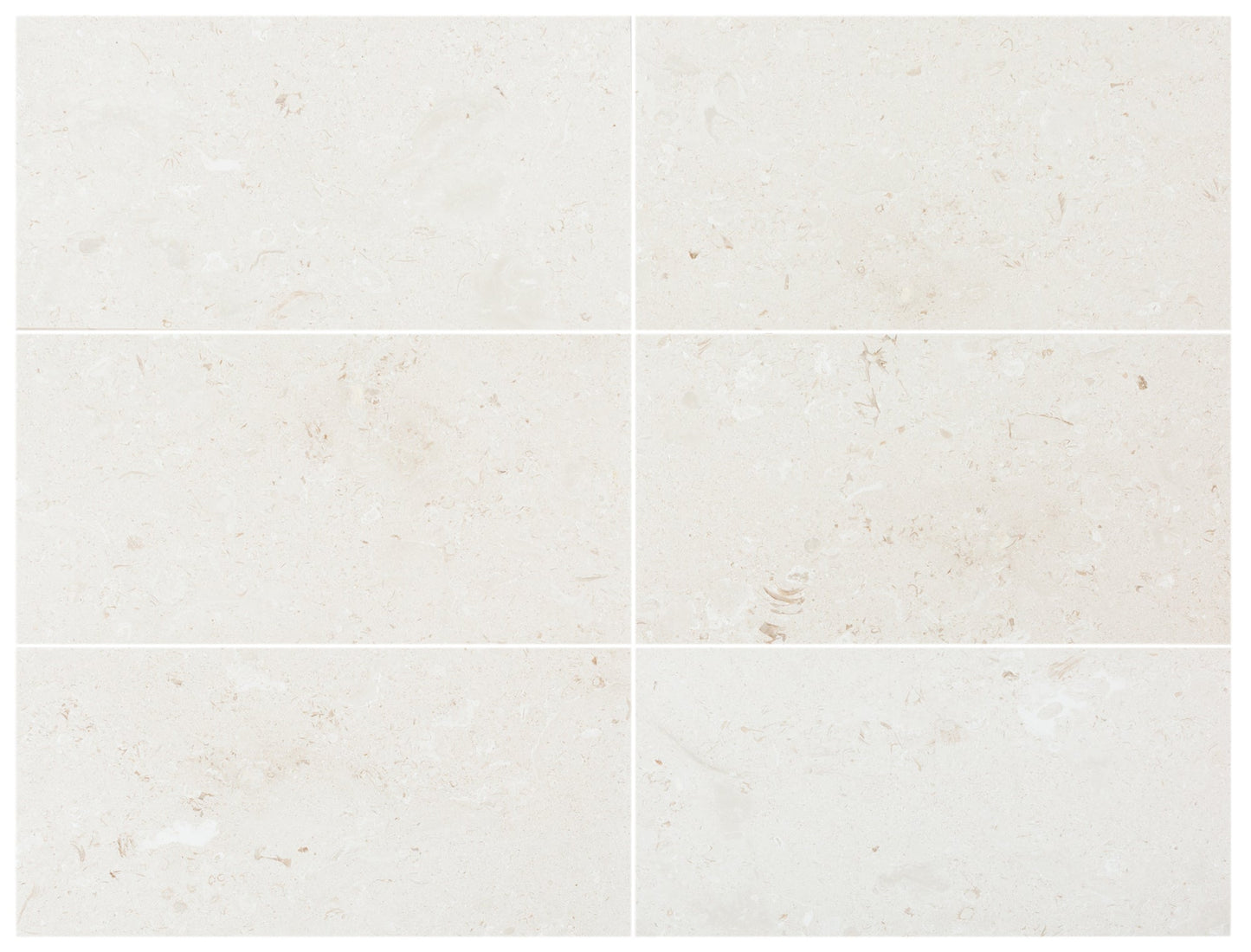 Myra White Limestone Tile Brushed 24"x48"