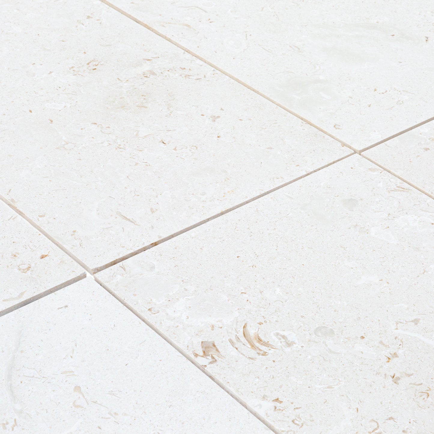 Myra White Limestone Tile Brushed 24"x48"