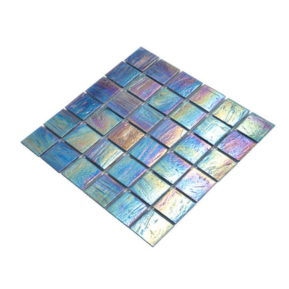 Midnight Blue 12x12 Glossy Uniform square Glass Mosaic Tile (10 pack, 10 sq ft/case) - Sample