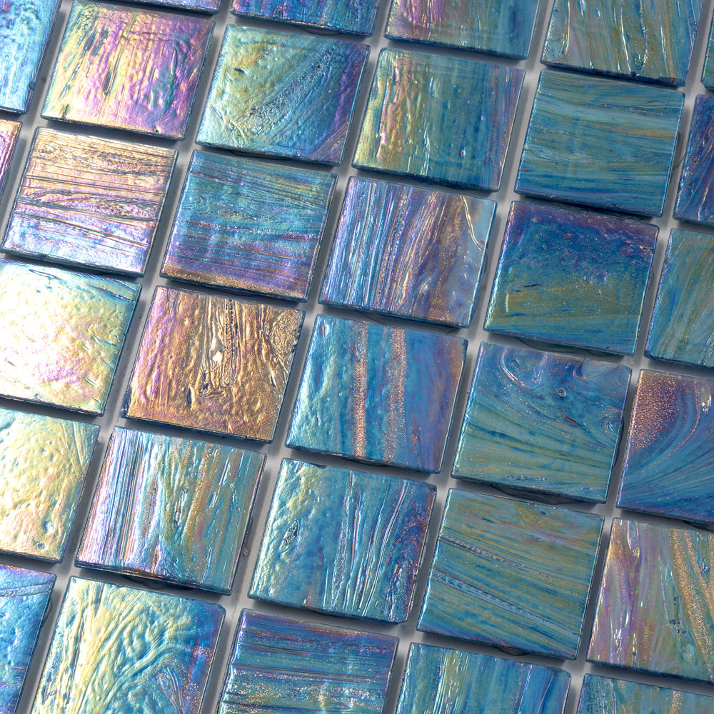 Midnight Blue 12x12 Glossy Uniform square Glass Mosaic Tile (10 pack, 10 sq ft/case)