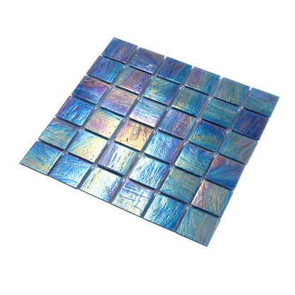 Midnight Blue 12x12 Glossy Uniform square Glass Mosaic Tile (10 pack, 10 sq ft/case)