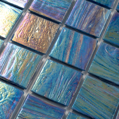 Midnight Blue 12x12 Glossy Uniform square Glass Mosaic Tile (10 pack, 10 sq ft/case)