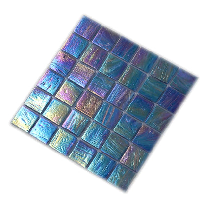 Midnight Blue 12x12 Glossy Uniform square Glass Mosaic Tile (10 pack, 10 sq ft/case) - Sample