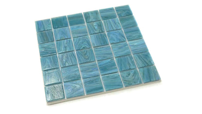Yale Blue 12x12 Glossy Uniform square Glass Mosaic Tile (10 pack, 10 sq ft/case)