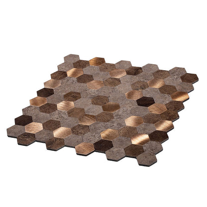 Gold 11x11 Honed Hexagon PVC Peel & Stick Tile (10 pack, 8.79 sq ft/case)