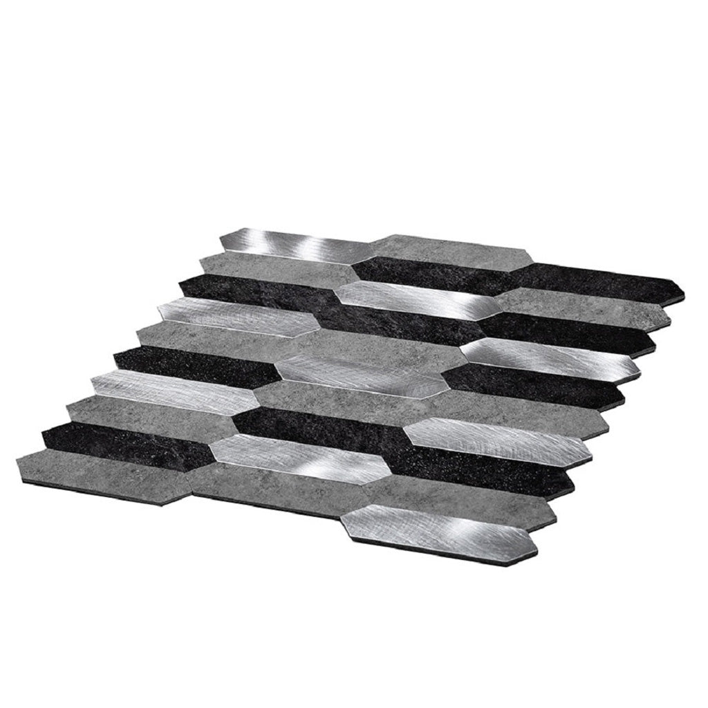 Gray 12x12 Honed Brick PVC Peel & Stick Tile (10 pack, 10 sq ft/case)