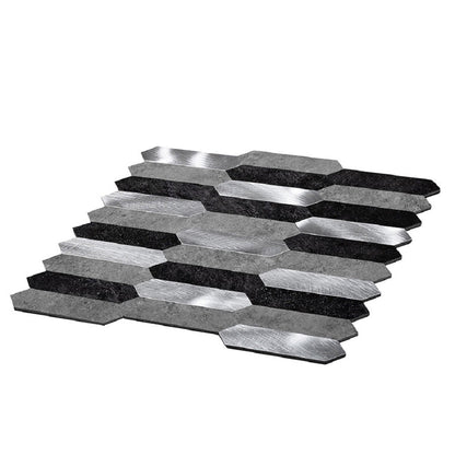 Gray 12x12 Honed Brick PVC Peel & Stick Tile (10 pack, 10 sq ft/case)