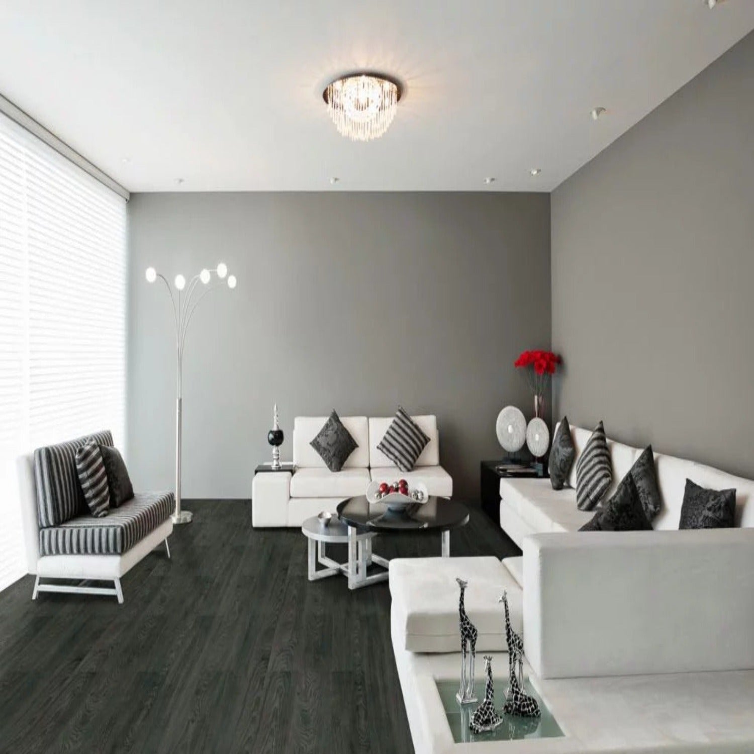 Honden 22mil Heavy Duty Wear Layer SPC Vinyl Rigid Core 5.08mm Thick, 1mm IXPE Sound P - Pine Collection living room view