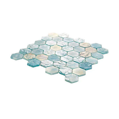 Aqua 12x12 Matte Hexagon Glass Mosaic Tile (10 pack, 9.6 sq ft/case)