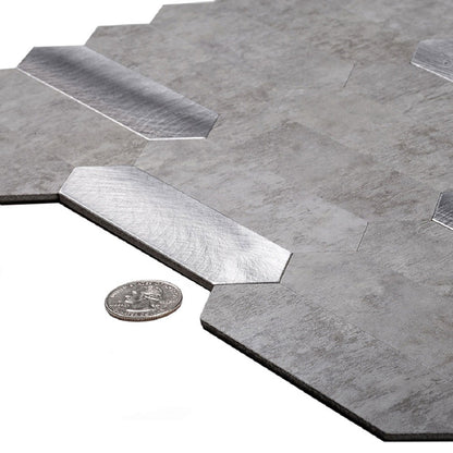 Gray 12x12 Honed Brick PVC Peel & Stick Tile (10 pack, 10 sq ft/case)