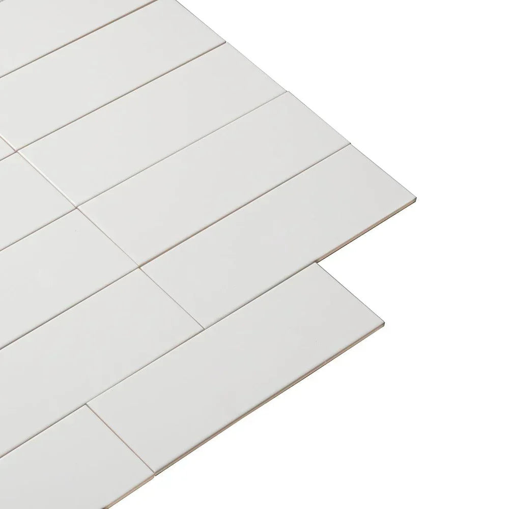 White 4x12 Polished Ceramic Subway Tile (34 pack, 10.4 sq ft/case) - Sample