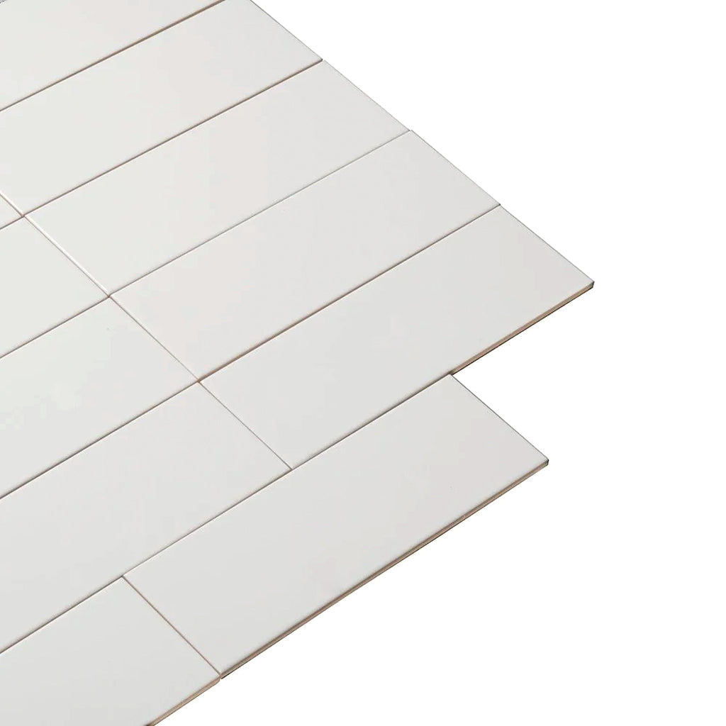 White 4x12 Matte Ceramic Subway Tile (34 pack, 10.4 sq ft/case)