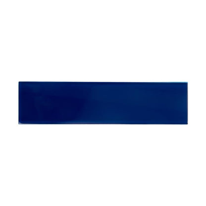 Cobalt Blue 4x16 Glossy Subway Glass Tile (12 pack, 5.33 sq ft/case) - Sample